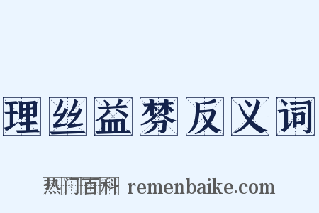 理丝益棼反义词是什么意思的图片